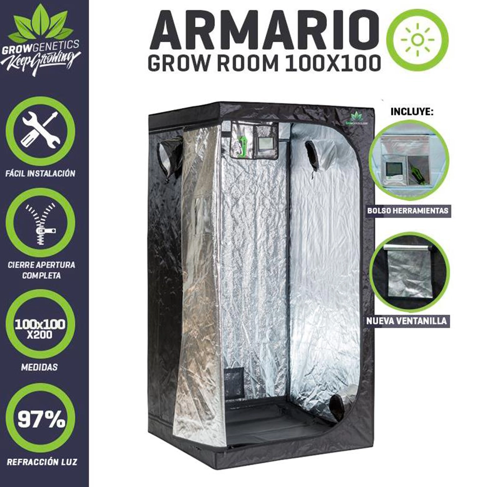 Armario Grow Room 100x100x200 Grow Genetics