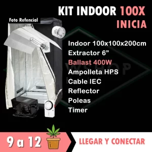 Kit indoor 100x100x200 Inicia Growshop Chile